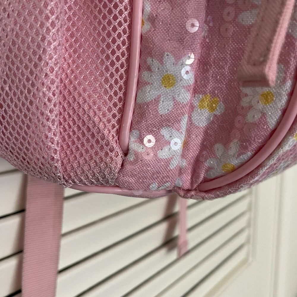 KIDS Minnie Pink Daisy Backpack w/ Sequin Bow - Picture 4 of 9